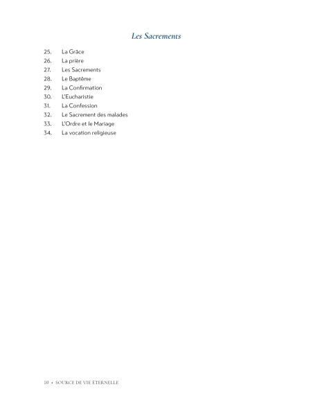 Source de Vie éternelle - Préparation à la Confirmation et la Profession de Foi